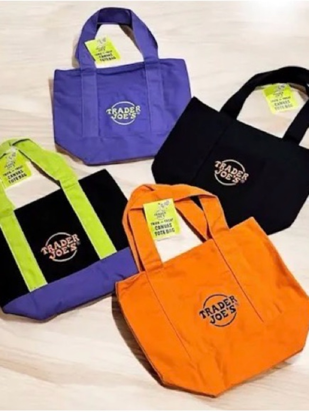 Trader Joe's Orange Canvas Tote Bag - Vibrant Everyday Carry